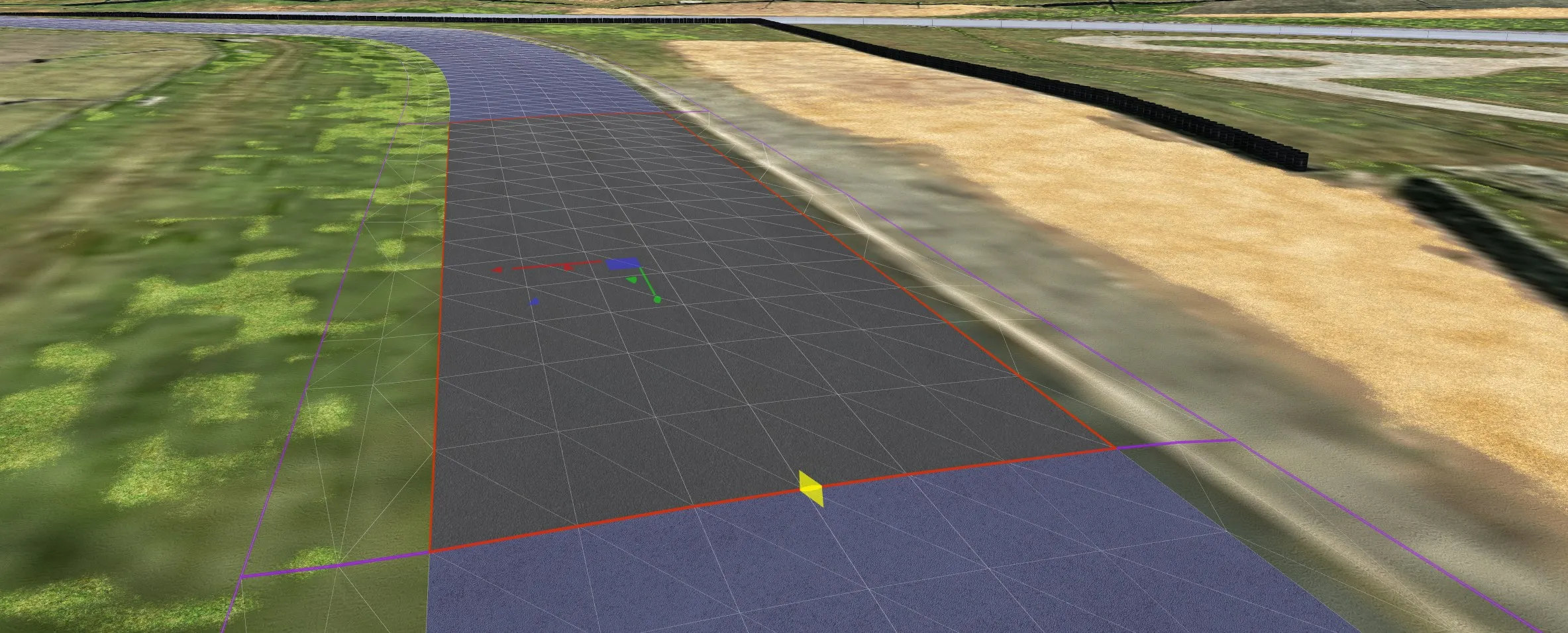 Editing track materials with gizmos