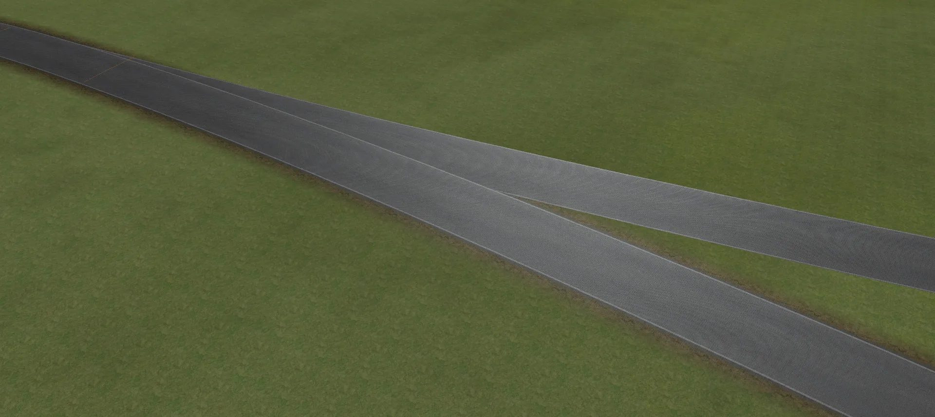 Tracks merging into one another